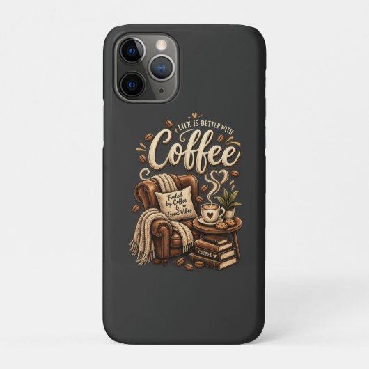コーヒー愛好家 - コーヒーがあると人生がもっと楽しくなる Case-Mate iPhoneケース (裏)