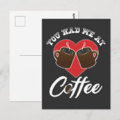 コーヒー愛好家 - コーヒーで心をつかんで ポストカード (正面/裏面)