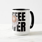 コーヒー愛好家 - コーヒー中毒者の朝のコーヒー依存 マグカップ (正面右)