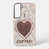 コーヒー愛好家 コーヒー豆 ハート SAMSUNG GALAXYケース (裏面)