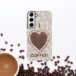 コーヒー愛好家 コーヒー豆 ハート SAMSUNG GALAXY S22+ケース
