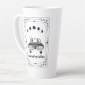 コーヒー愛好家:同僚ボス星占い〔占星術の〕十二宮図ヨガ カフェラテマグ (左アングル)