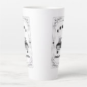 コーヒー愛好家:同僚ボス星占い〔占星術の〕十二宮図ヨガ カフェラテマグ (正面)