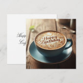 コーヒー愛好家 誕生日カード (正面/裏面)