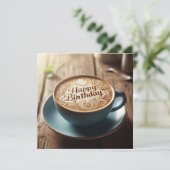 コーヒー愛好家 誕生日カード (スタンド正面)