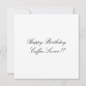 コーヒー愛好家 誕生日カード (裏面)