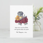 コーヒー愛好者のクリスマス応援挨拶写真 シーズンカード (スタンド正面)