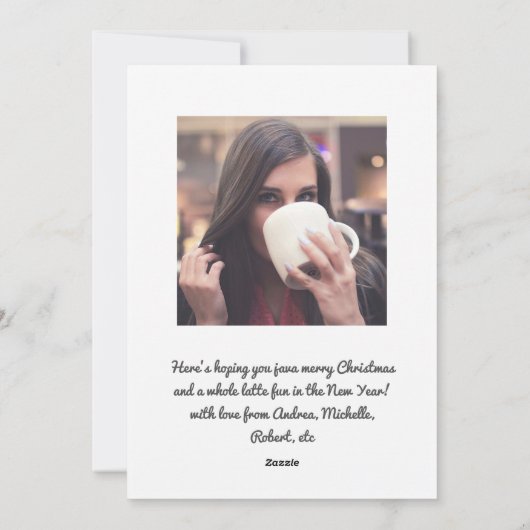 コーヒー愛好者のクリスマス応援挨拶写真 シーズンカード (裏面)