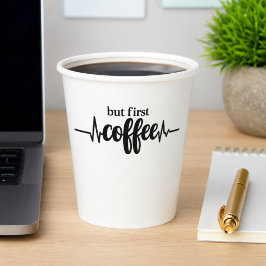 コーヒー愛飲家のための「But First Coffee」ペーパカップ 紙コップ