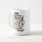 コーヒー愛飲家のためのTシャツ: OK But First Coffee コーヒーマグカップ (正面左)