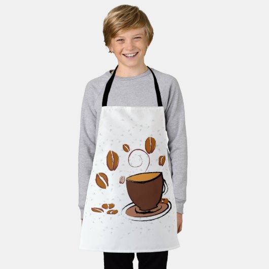 コーヒー愛 エプロン (着用した状態)