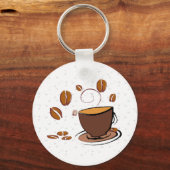 コーヒー愛 キーホルダー (正面)