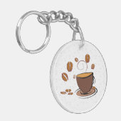 コーヒー愛 キーホルダー (正面左)