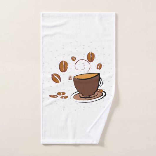 コーヒー愛 ハンドタオル (ハンドタオル)