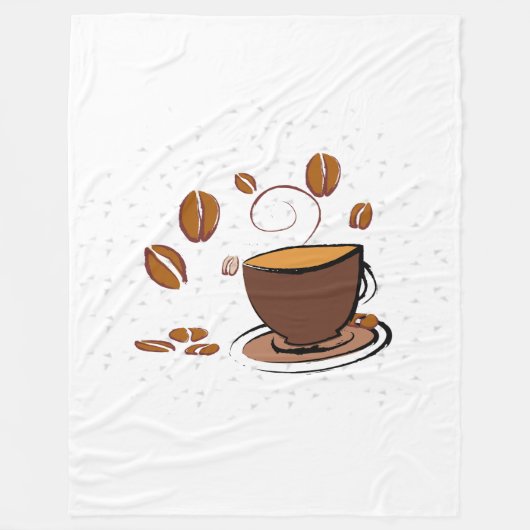 コーヒー愛 フリースブランケット (正面)