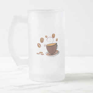 コーヒー愛 フロストグラスビールジョッキ
