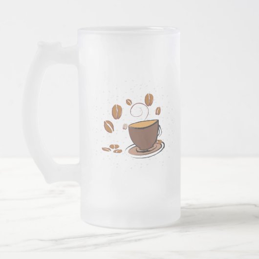 コーヒー愛 フロストグラスビールジョッキ (左)