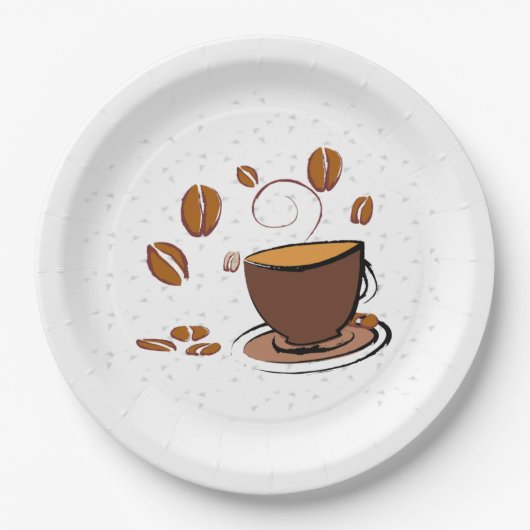 コーヒー愛 ペーパープレート (正面)
