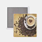 コーヒー愛 マグネット (正面/裏面)