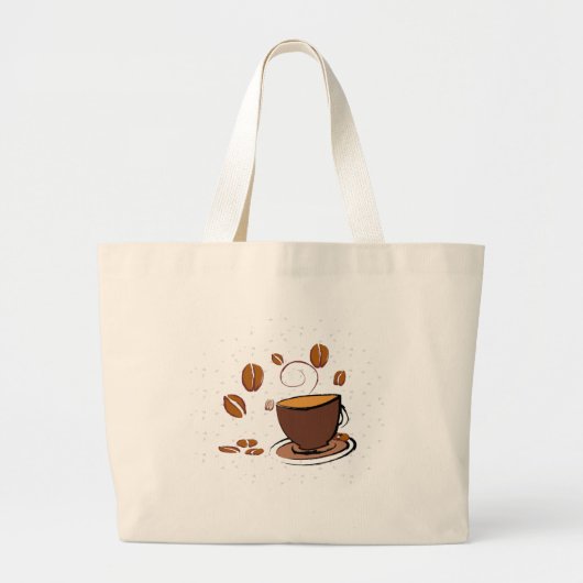 コーヒー愛 ラージトートバッグ (正面)