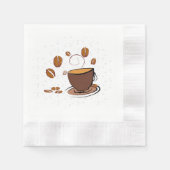 コーヒー愛 縁ありカクテルナプキン (正面)