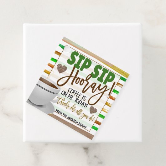 コーヒー感謝ありがとうギフトラベル フェイバータグ (インサイチュ)