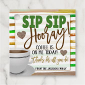 コーヒー感謝ありがとうギフトラベル フェイバータグ (正面)