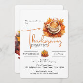 コーヒー感謝デザートのカップ 招待状 (正面/裏面)