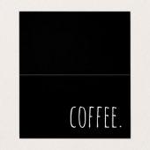 コーヒー折り畳みロイヤリティパンチカード 名刺 (外部フラット)
