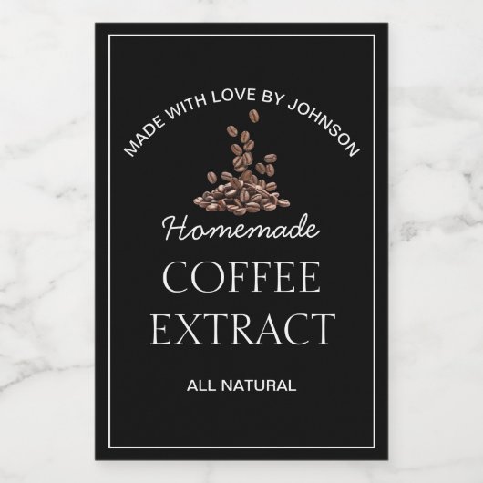 コーヒー抽出ラベル ワインラベル (シングルラベル)