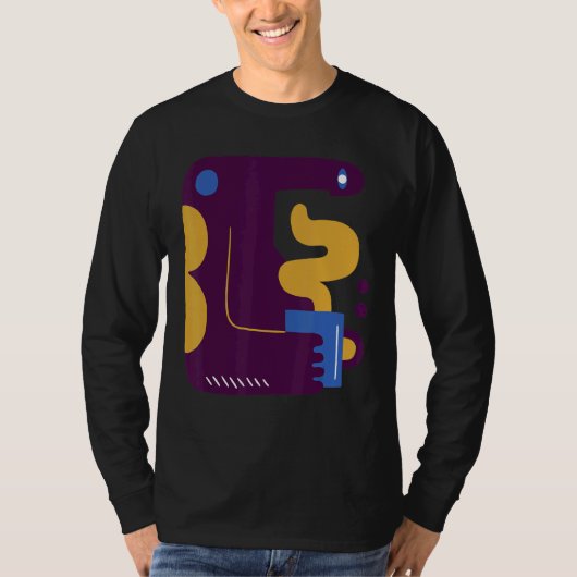 コーヒー抽象芸術シュレアルシンボル1 Tシャツ (正面)
