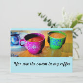 コーヒー招待状カード 招待状 (スタンド正面)