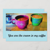 コーヒー招待状カード 招待状 (正面/裏面)