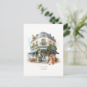 コーヒー招待状葉書 ポストカード (スタンド正面)