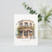 コーヒー招待状葉書 ポストカード (スタンド正面)