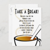 コーヒー招待状 インビテーションポストカード (正面/裏面)