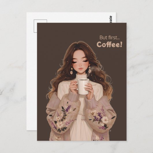 コーヒー招待状 ポストカード (正面/裏面)