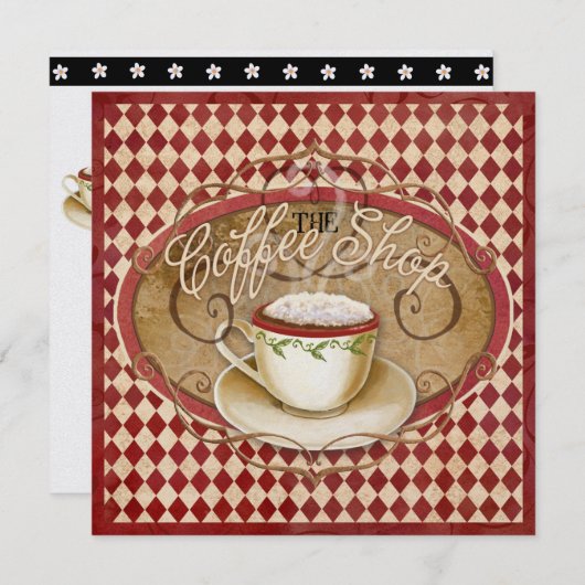 コーヒー招待状- SRF 招待状 (正面/裏面)