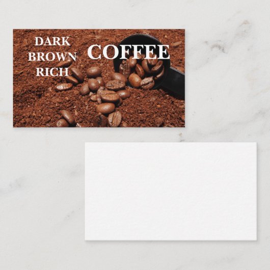 コーヒー挽き豆ビジネスカード 名刺 (正面/裏面)