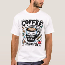 コーヒー授業計画 教師 楽しい先生の日 Tシャツ