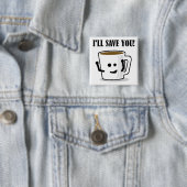 コーヒー救はボタおもしろいンバッジピン 缶バッジ (インサイチュ)