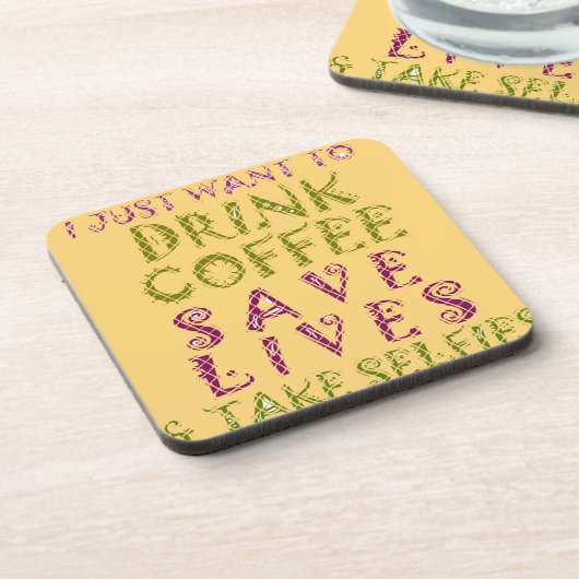 コーヒー救を飲みselfiesを飲む コースター (左側)