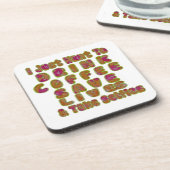 コーヒー救ライフを飲み&セルフィーのアートプリント コースター (左側)