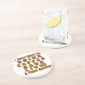 コーヒー救ライフを飲み&セルフィーのアートプリント コースター (側面)