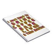 コーヒー救ライフを飲み&セルフィーのアートプリント ノートブック (右側)