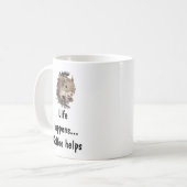 コーヒー救済感動的引用文 コーヒーマグカップ (正面左)