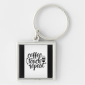 コーヒー教え、繰り返し キーホルダー (正面)
