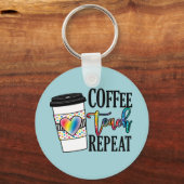 コーヒー教え、繰り返し キーホルダー (裏面)