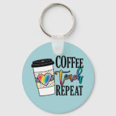 コーヒー教え、繰り返し キーホルダー (裏面)