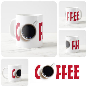 コーヒー文字 ジャンボコーヒーマグカップ